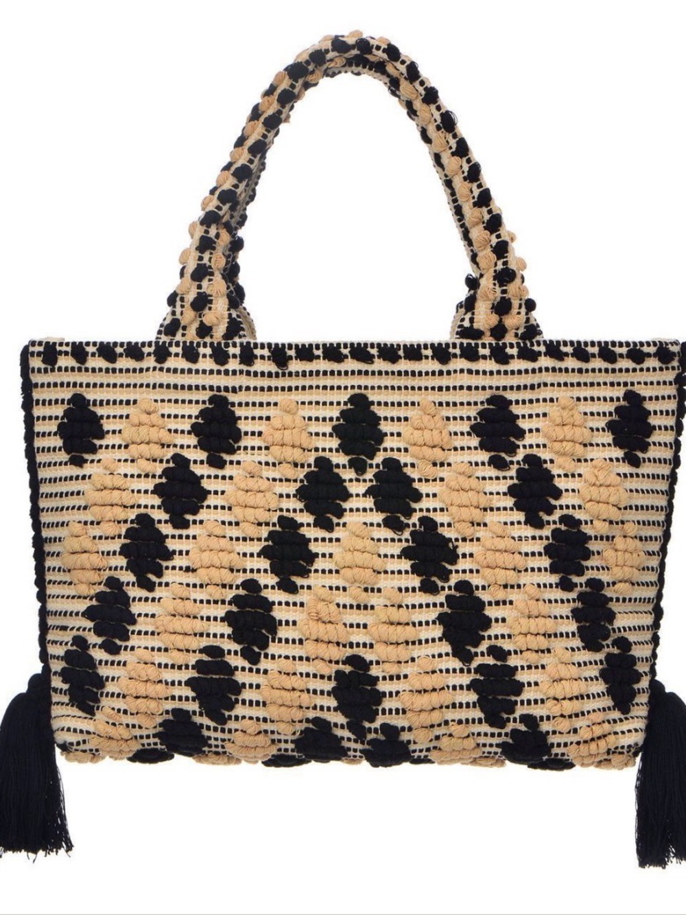 Guadalupe Designs Allegra Woven Tassel Tote Bag